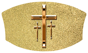 DNSWILL 517 CP SH GD Copper 3 Crosses Shimmer Gold Background